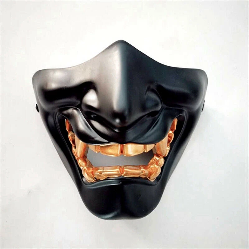 Máscara japonesa Evil Oni Noh Hannya resina media máscara facial Halloween juegos con disfraces accesorios Foto 2 de 4
