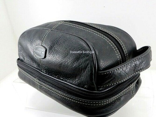 NWOT FOSSIL Men Black Pebble Leather 