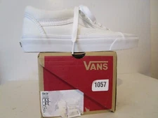 Vans Old Skool Classic Canvas Low Top Sneakers White Size 6.5M/8W