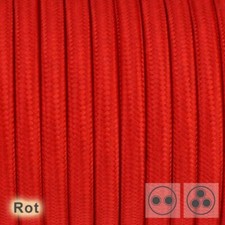 2-adrig 3-adrig Textilkabel  Stoffkabel pendelkabel  textile cable red Rot