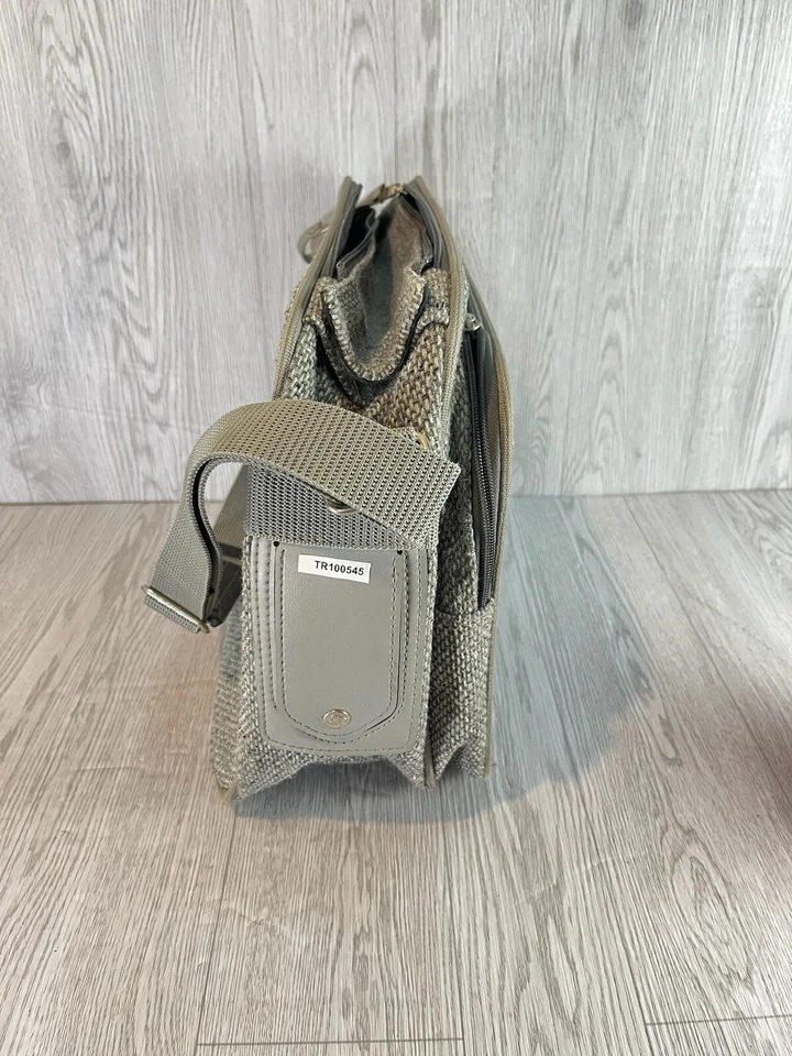 Maletín para portátil Samsonite colección vintage espiga gris claro tweed Foto 4 de 4