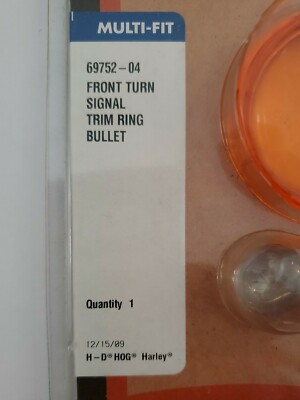 Genuine Harley Davidson Front Turn Signal Trim Ring Bullet & Bulbs