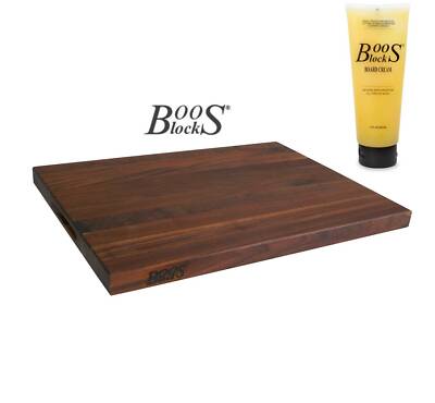 BOOS BLOCKS BLACK WALNUT Schneidebrett Walnuss 51 x 38 x 4 cm BB30+Pflegecreme  