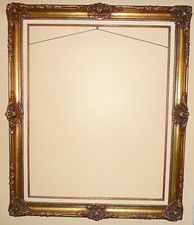 LARGE 30 1/2"X36 3/8"X 3 1/2" WIDE ORNATE BAROQUE GOLD PICTURE PAINTING FRAME