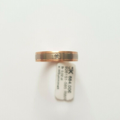 585 Gold Ring with Brilliant 0.02ct. Si/TW size 56 made in Germany