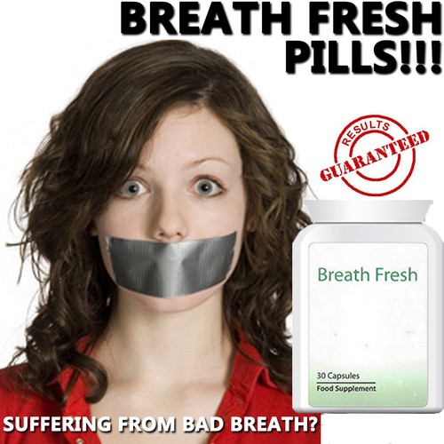 BREATH FRESH BAD BREATH PILLS TABLETS IMPROVE ORAL HYGIENE REMOVE