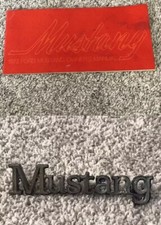 Vtg 70s Ford Mustang Manual And Emblem Lot Oem Fomoco Pony Car 1973 74-
