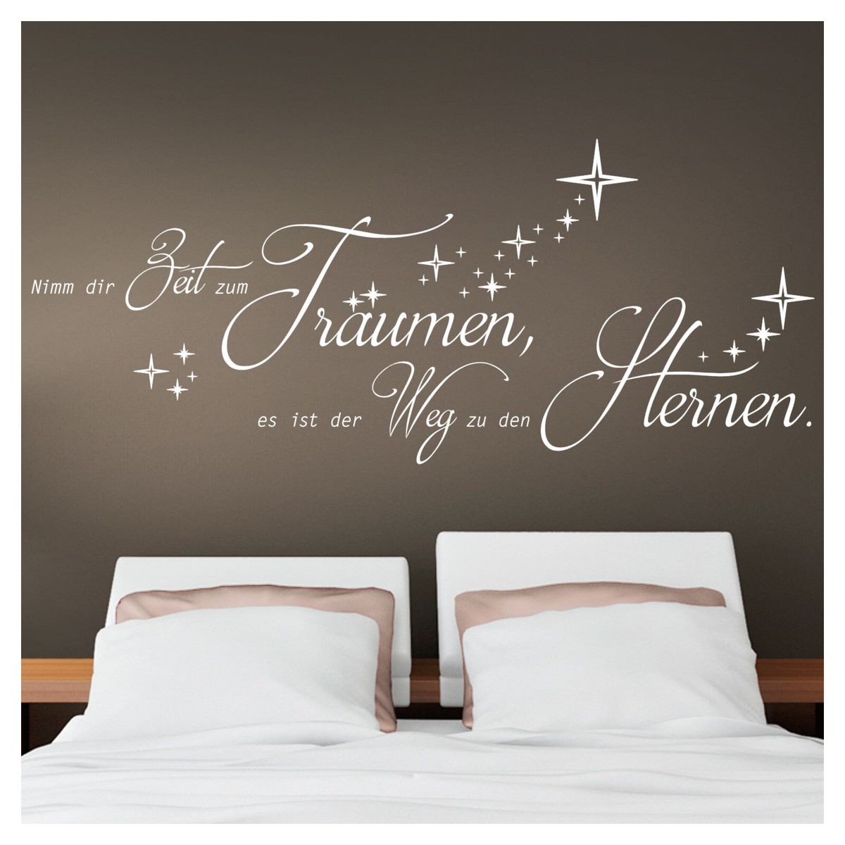 wandtattoo wandsticker wandaufkleber schlafzimmer spruch zitat zeit traum  w1373