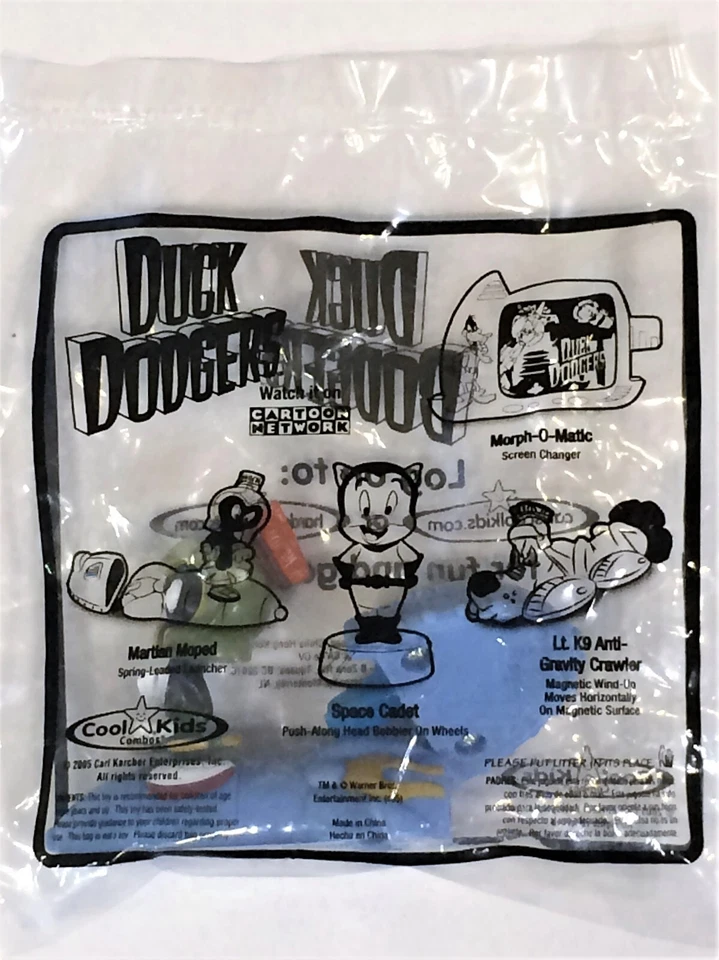 Duck Dodgers Carl Jr. Genial lote de 2 juguetes para ciclomotores marcianos y cadetes espaciales para niños 2005 Foto 2 de 4