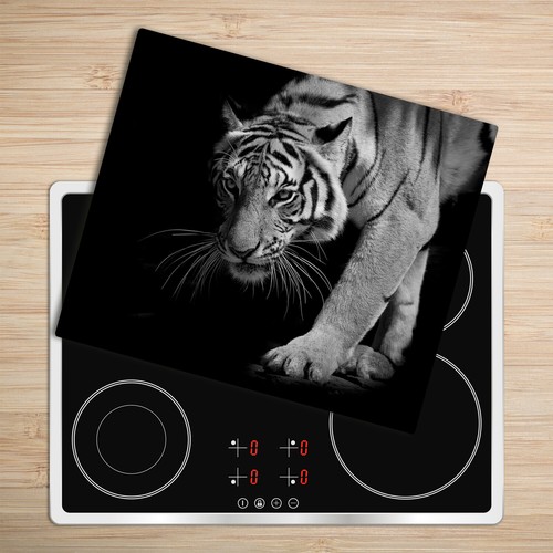 Tulup Planche De Cuisine En Verre 60x52 - Un Tigre Dans Une