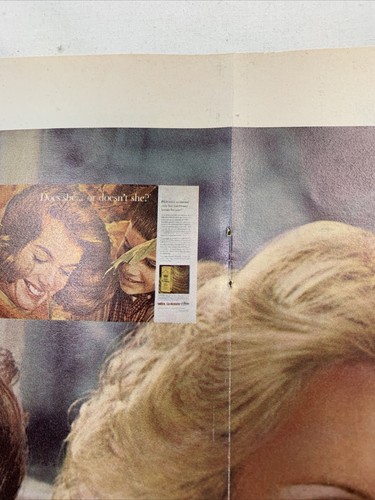 Miss Clairol 1976 cuidado del cabello color doble página anuncio impreso vintage 25 aniversario - Imagen 9 de 10