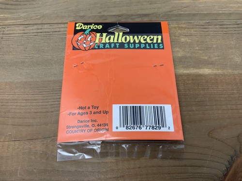 Vintage Darice Black Cat Halloween Flat Wood Cut Out Craft Supplies 9114-01 NOS - Picture 4 of 12