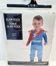 Glam Rock Star Fancy Dress Halloween Costume Rocker Metal Punk Toddler 3T-4T New