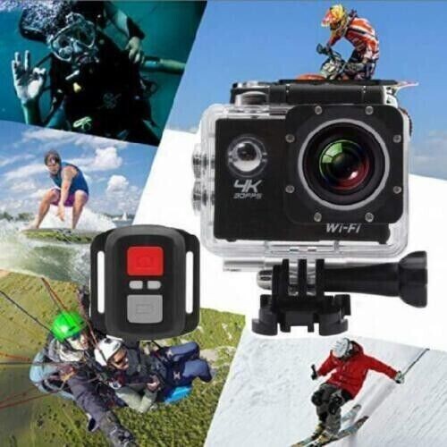 Mini Action Camera 4K WiFi 128GB – POV, Impermeabile IPX7, Con Supporti Magnetici E Per Casco/bici (nera)