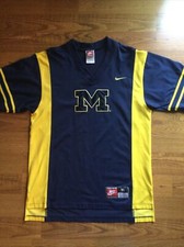Vintage 90s Nike Michigan Wolverines Fab Five Basketball Warm Up Pullover Sz M