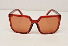 Foster Grant FGX INT Designer Clear Maroon Square Sunglasses 100 UV 59447FGX 630