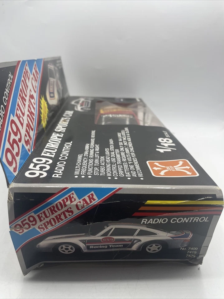 PORSCHE 959 WHITE SUNCON RED Car * Radio Control * Scale 1/18 Hong Kong - Image 2 of 4