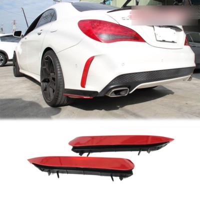 Painted RED For Mercedes BENZ CLA200 W117 Rear Vent Insert Bar Canard Cover
