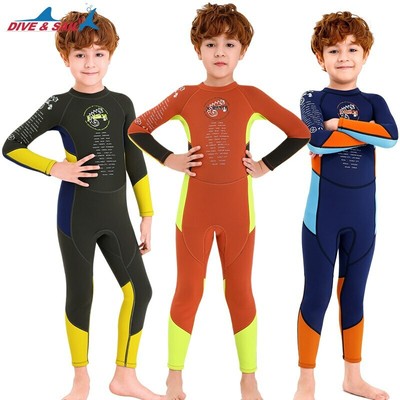 Kid Wetsuit 2 5mm Neoprene Warm Swimwear Boy Girl One Piece Diving Full Swimsuit Ebay