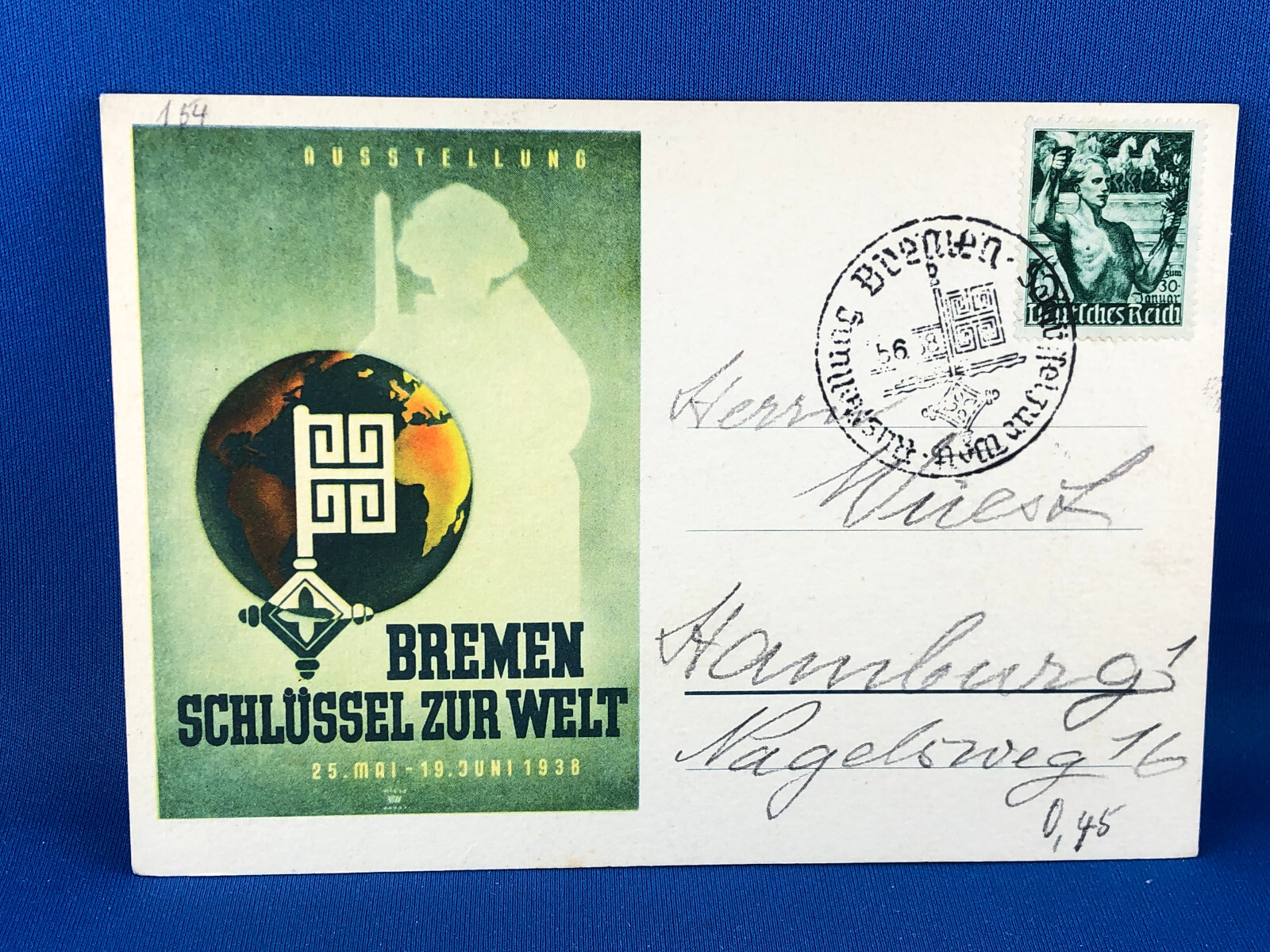 GERMANY POSTAL CARD 1938 BREMEN PICTORIAL CANCEL (A6/62) eBay