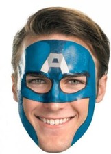 Disguise Captain America Tattoo Face Mask, Blue - 11624
