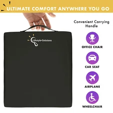 Wheelchair Cushion Gel Seat Pad for Coccyx, Orthopedic Back Support,Sciatica 18"