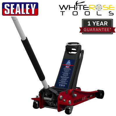 Sealey Trolley Jack 3 Tonnen Low Profile Raketenlift rot Garage Werkstatt Heben