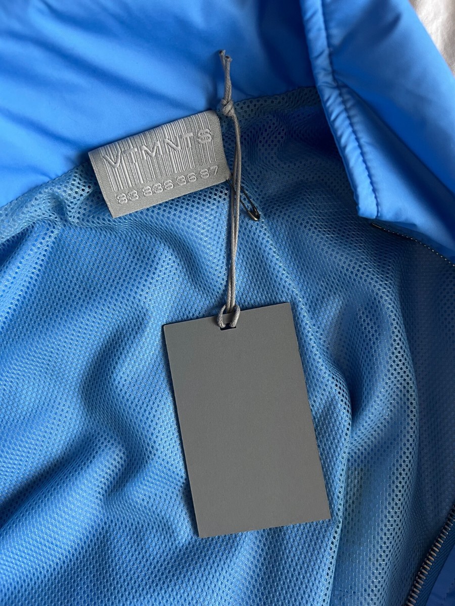 VTMNTS Barcode Track Jacket - Size Large - Blue - Vetements