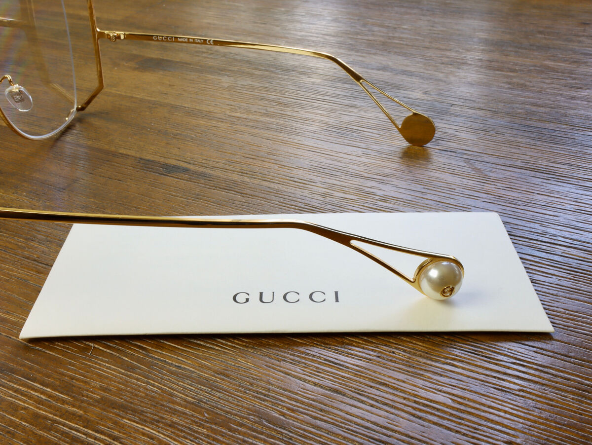 Gucci GG0252S 001 63mm Butterfly Sunglasses in Gold/Clear Gucci GG0252S 001 63mm Butterfly Sunglasses in Gold/Clear