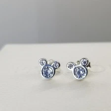 Brand New Genuine Pandora Disney Mickey Mouse Stud CZ Earrings 290577CZ