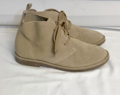 Lands End Mens Shoes Size 10.5 D Beige Suede Lace Up Chukka Ankle Casual Boots Lands End Mens Tan Khaki Canvas Chukka Boots Size 8 Lace Up  main image 3