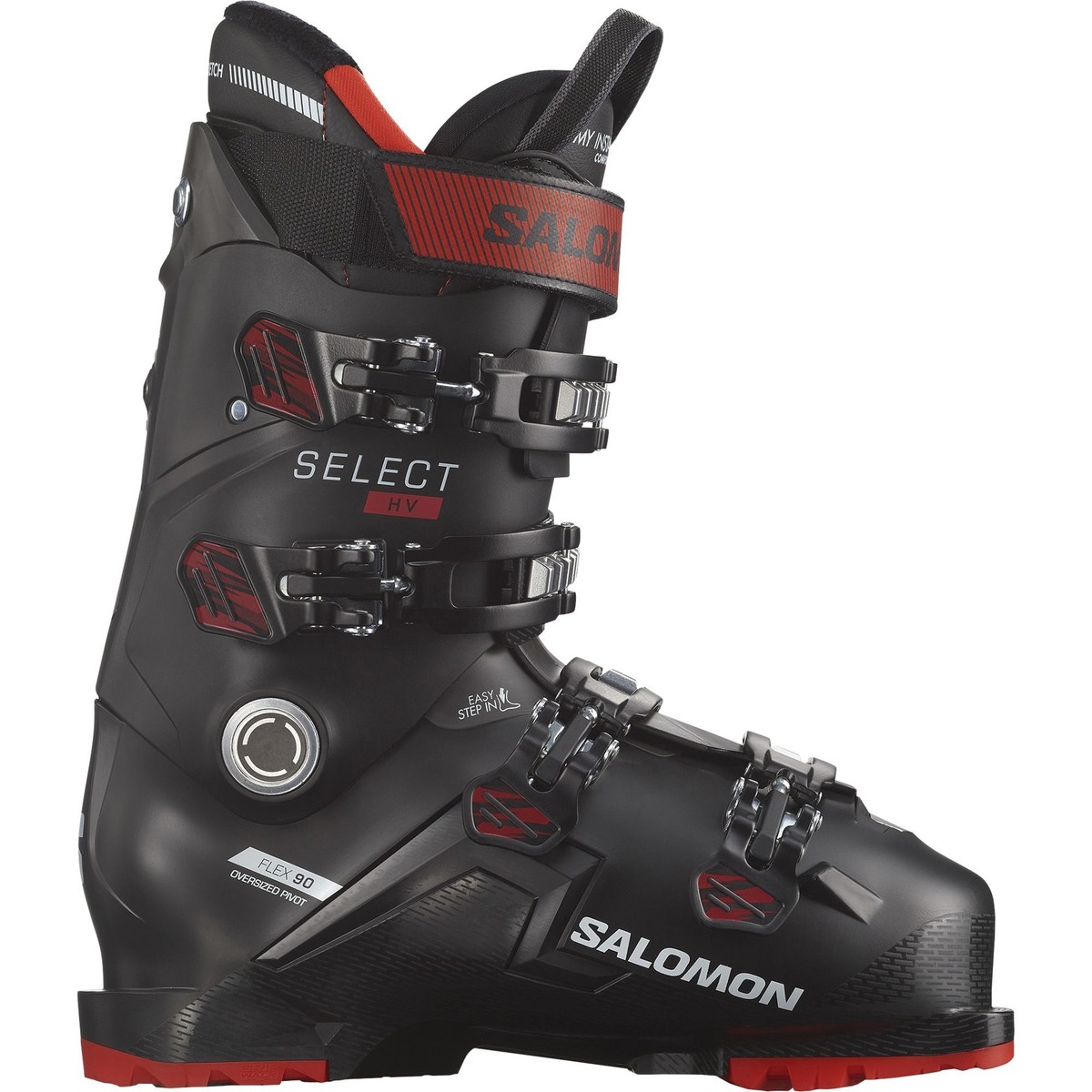 Salomon Select HV 90 Men's On-Piste Ski Boots, Black/Red/Beluga