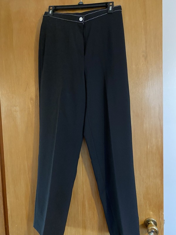 TanJay - Black Flat Front Dress Pants - Size 8