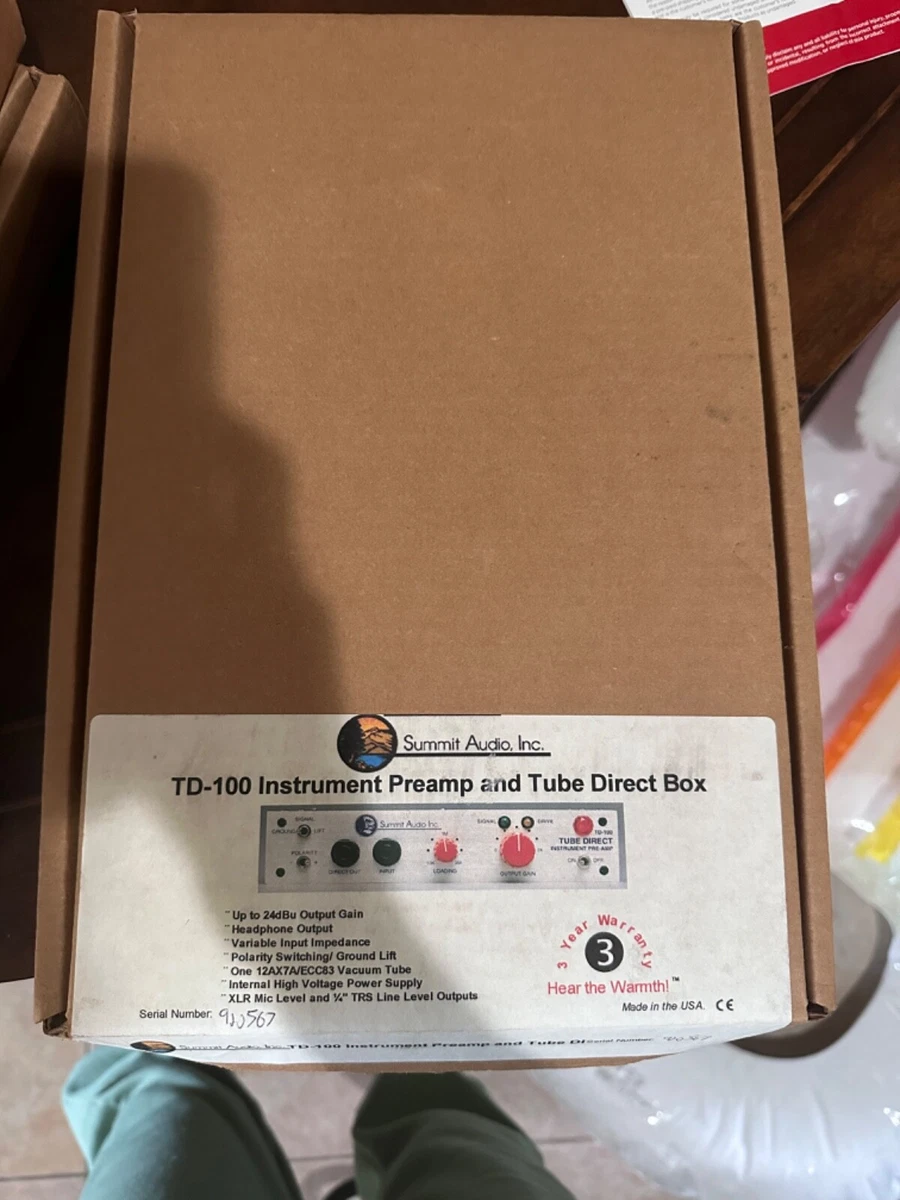 Summit Audio TD-100 Tube Instrument Preamp and Direct Box