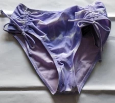 California Waves Purple High Waist Swim Bottoms Size Small