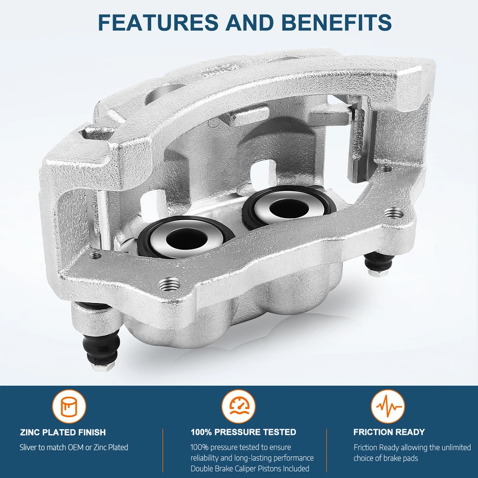 Juego de 8 pinzas de freno traseras rotores de freno pastillas de freno para GMC Yukon 2000-2002 Foto 2 de 4