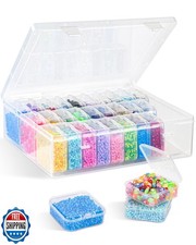 Bead Organizer Box, 31 Pcs Small Clear Bead Organizers and Storag