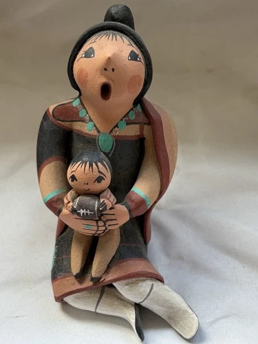 Native American  Storyteller 1 Male Child Sculpture Lucero Jemez 