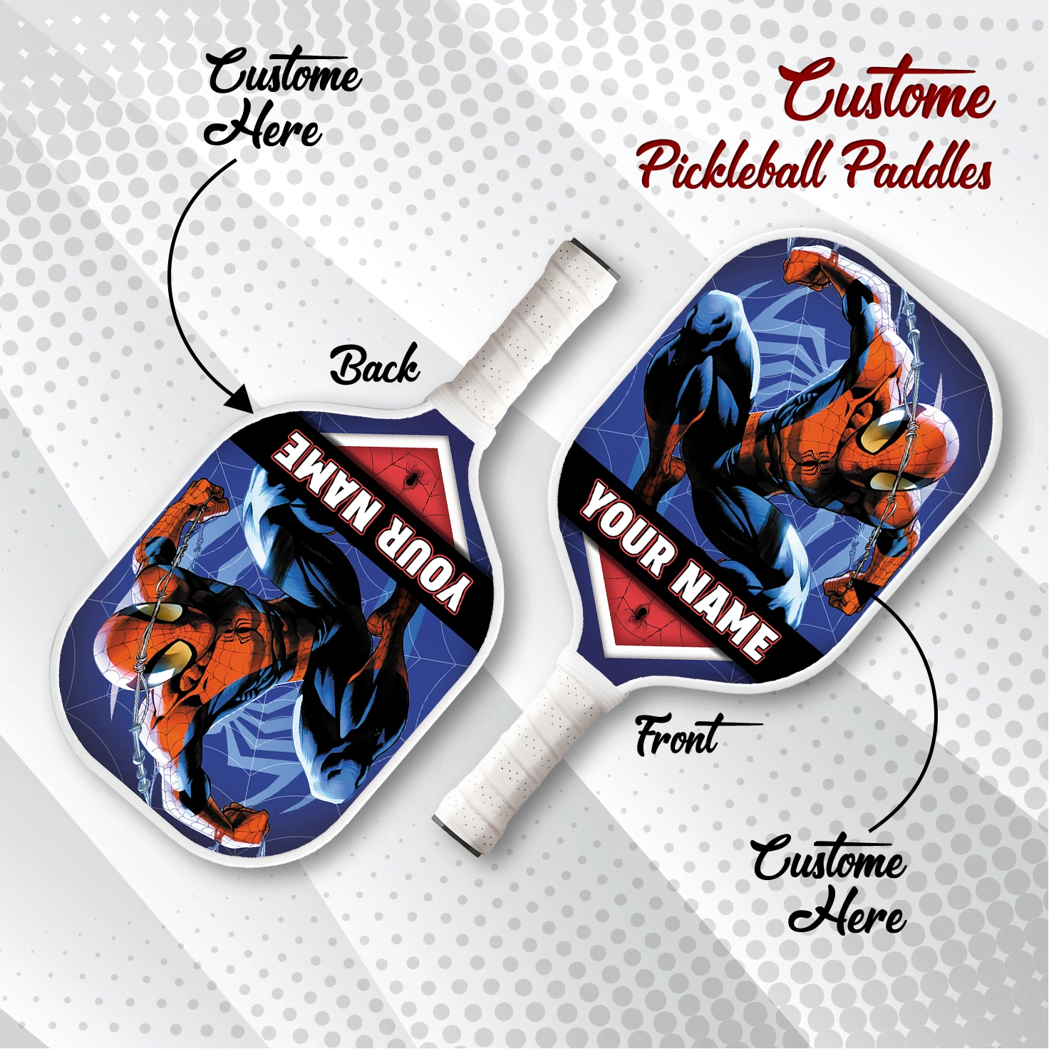 Spiderman Pickleball Paddle Marvel Gift Custom Paddle for Fans
