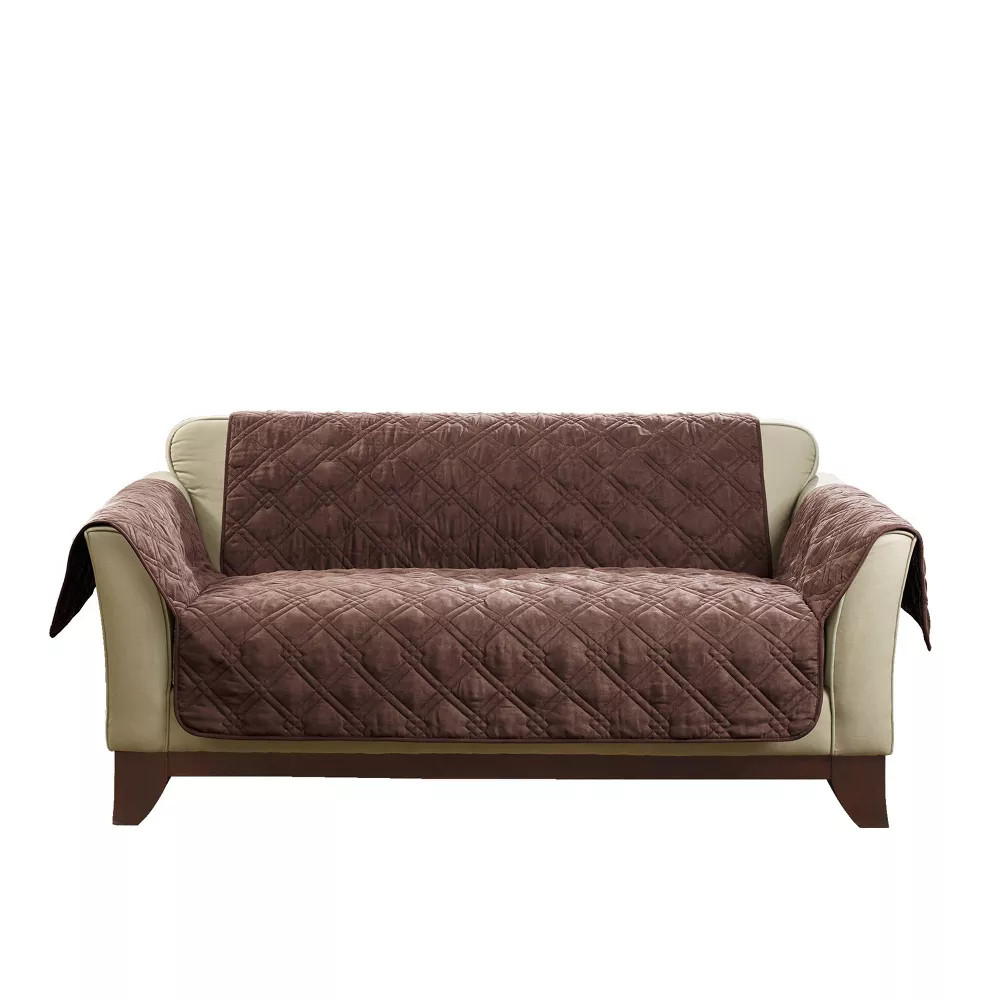 Мебельный чехол Loveseat из микрофибры шоколадного цвета - Идеальная посадка 3590₽