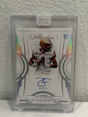 2023 Panini Flawless Collegiate - Rookie Autographs Zay Flowers #108 /25 AU, RC 