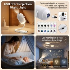 2in1 Galaxy Projector Starry Sky Night Light HD Star Projector Ceiling Mood Lamp — image 6