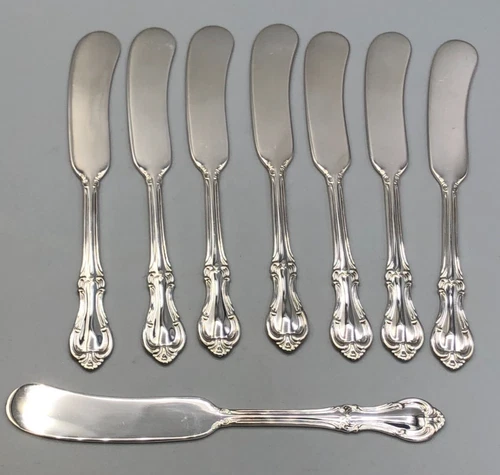 Joan of Arc by International Sterling Silver set of 8 flat Butter Spreaders 5.5"