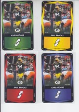 4 - 2025 NFL UNO Elite KARL BROOKS Yellow Blue Green Red Packers #024