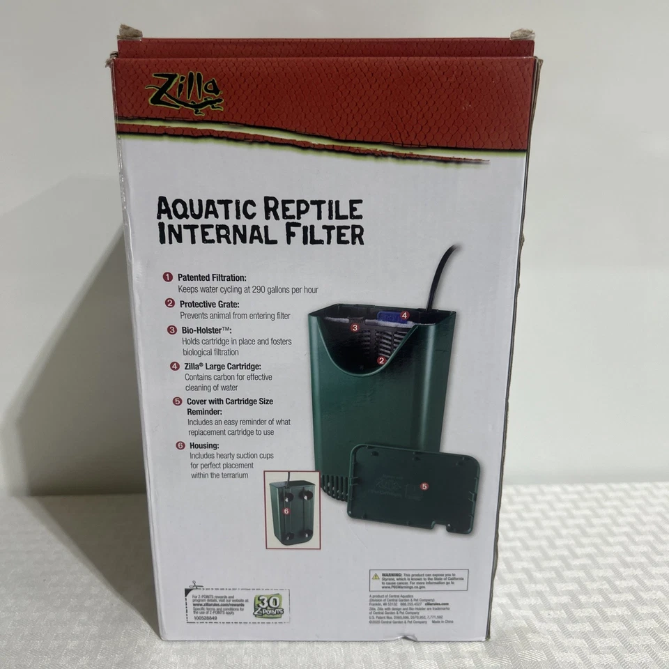 NEW Zilla Aquactic Pet Reptile Internal Water Filter, For Up To 40 Gallons - Image 4 of 4