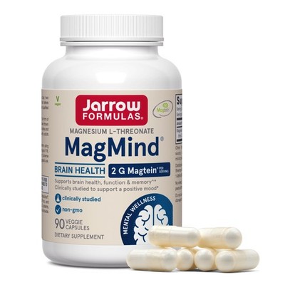 Jarrow MagMind Magtein Magnesium L-Threonate, 90 Capsules