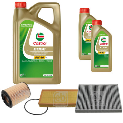 FEBI Inspektionspaket 7L Castrol EDGE Titanium FST 5W-30 LL für Porsche Cayenne
