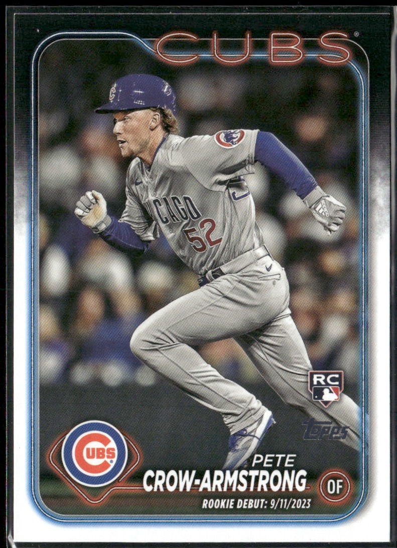2024 Topps Update Rookie Debut RC Pete Crow-Armstrong #91 Chicago Cubs