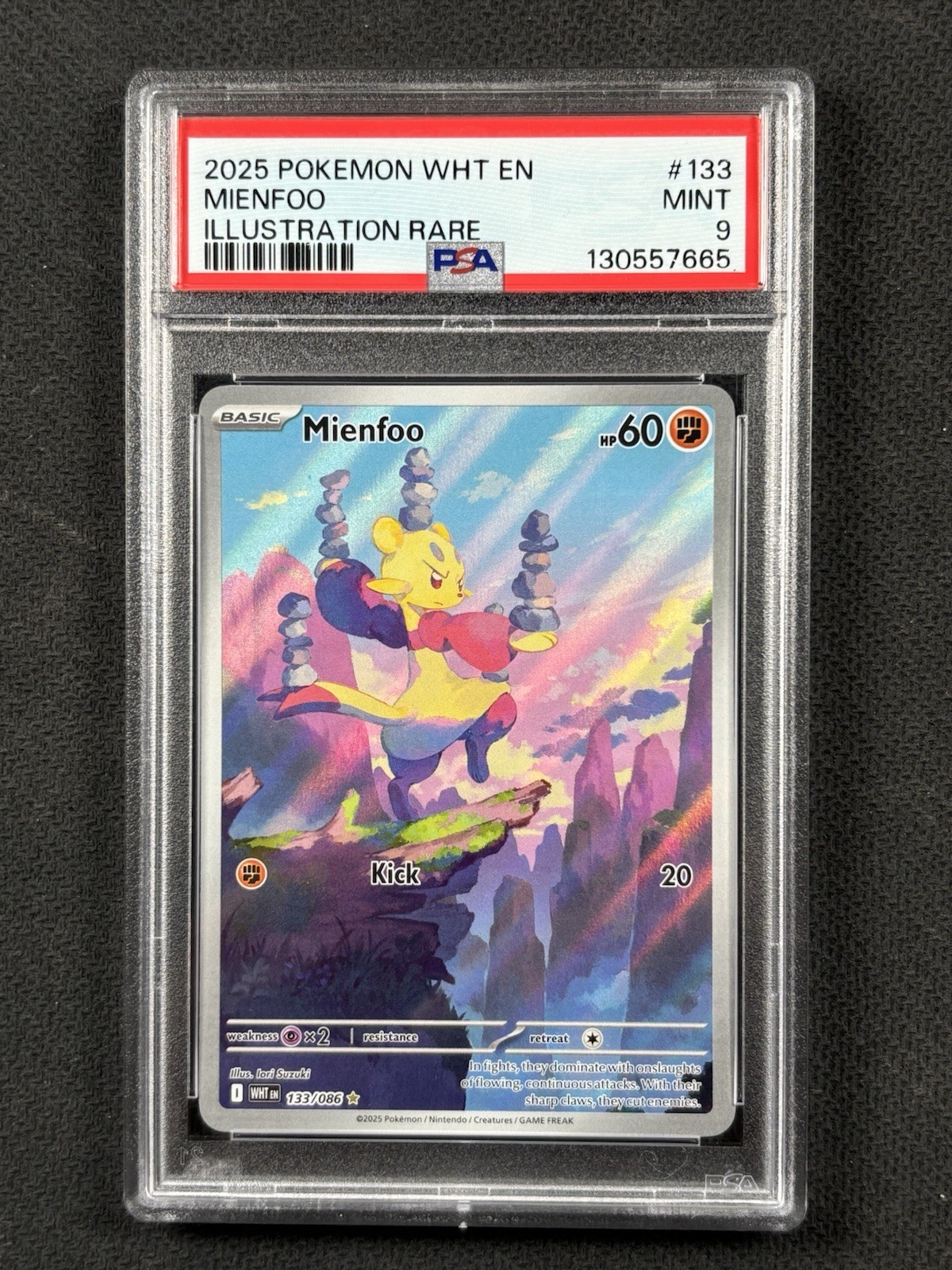 Mienfoo 133/086 Sv: White Flare Holo PSA 9 Pokemon TCG