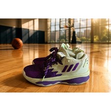 Adidas Dame 8 Dame Time Basketball Mens Boys Yellow Purple GY2906 4.5 Colorful